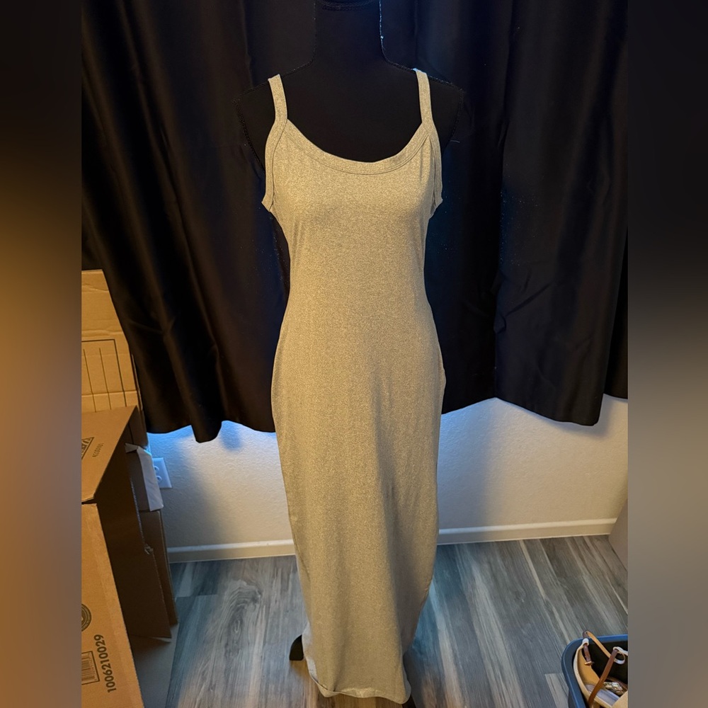 Elegant gray Maxi Dress - Large